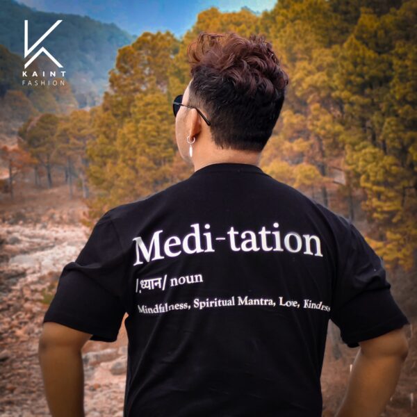 Meditation Mantra Mindfulness Oversized relaxed fit T-shirt for Men | Made for Yoga, Exercise Enthusiasts