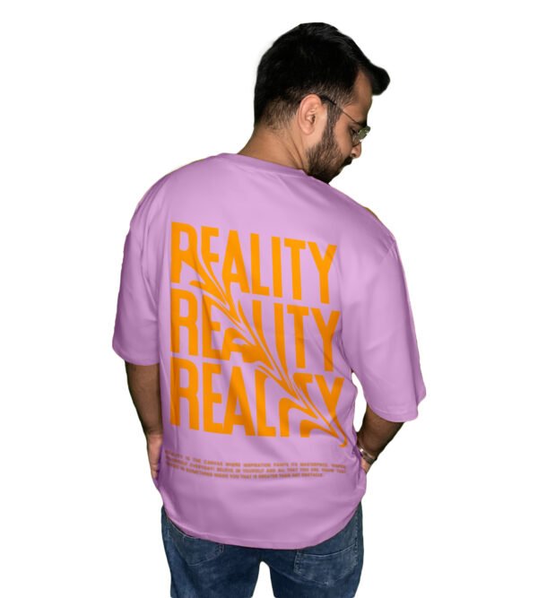 Reality - Believe In Yourself Loosed Fit T-shirt | Cool Printed T-shirts for Men | Pure Cotton | Drop Shoulder| Round Neck - Image 2