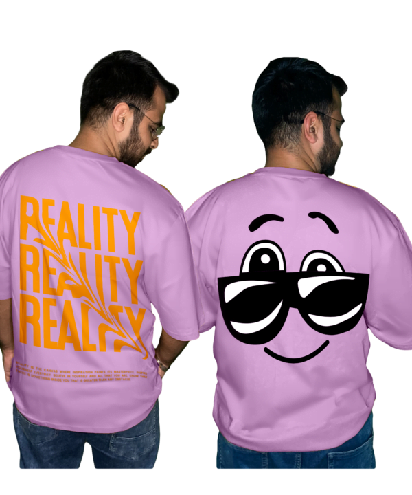 Reality with Smile Premium Combo Oversize Tshirt (Pack of 2)